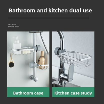 Faucet Mounted Kitchen and Bathroom Organizer