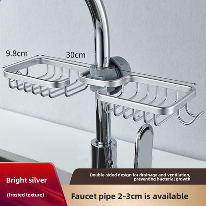 Faucet Mounted Kitchen and Bathroom Organizer